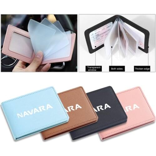 Super Slim Wallet PU Leather Mini Credit Card Wallet Driving License Card Holders Wallet for Nissan Navara