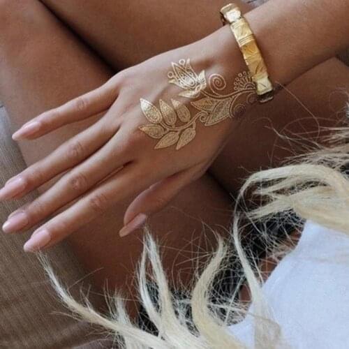 Gold Stickers Temporary Tattoo Body Jewelry Cool Things Fashion Art Makeup