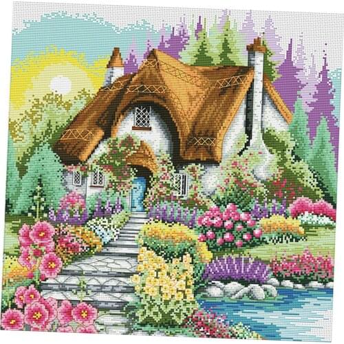1 Set Cross Stitch Starter Kit, Full Range of Embroidery Starter Kit with House