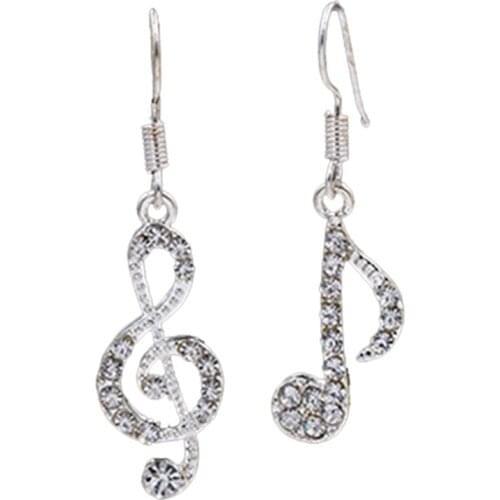 1 Pair Note Drop Earrings Personality Creative Funny Nightclub Style Drangle Earrings Fashion Jewelry Dropship New