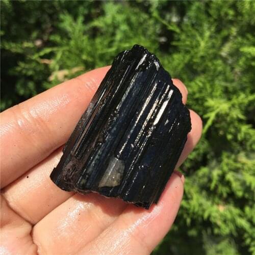 1pcs Natural Black Tourmaline Crystal Gemstone Collectibles Rough Rock Mineral Specimen Healing Stone Home Decor