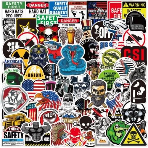 100PCS Cartoons Helmet Sign Stickers For Children Letter Diary Scrapbooking Stationery PVC Stickers Kid Gifts