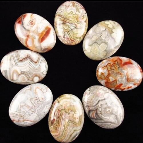 12 pieces/lot) Wholesale Natural Mexico Crazy Lace Agates Oval CAB Cabochon 20x30mm