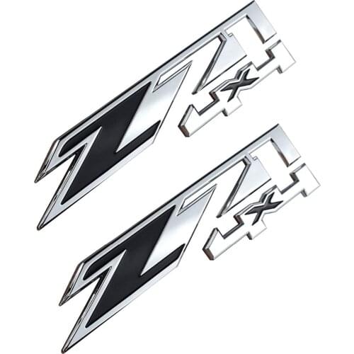 2pcs Z71 4x4 Emblems Replacement for GMC Chevy Silverado Sierra Tahoe Suburban New 1500 2500 3500 Decal