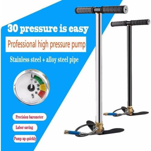 300bar 30mpa 4500psi 3 Stage Mini High Pressure Compressor , Hand Operated Pcp Pump For Air Pump Rifles Paintball Automobile