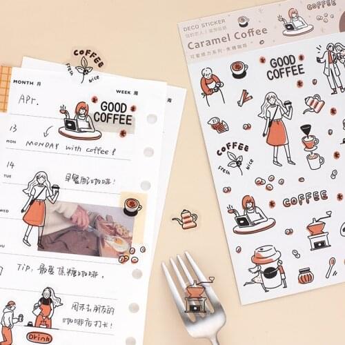 8sets/LOT lovely continuation series daily Creative deceration DIY PVC sticker