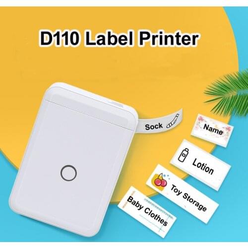 Niimbot D110 Wireless Bluetooth Thermal Label Printer Portable Pocket Label Maker For Android Iphone Home Office Sticker Printer