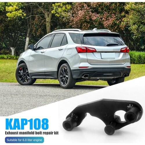 KAP108 Exhaust Manifold Kit to Cylinder Head Bolt+Gasket+Bracket for 6.0L Engine Easy Handy Installation No Tools Required