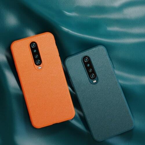 Luxury Plain Colour PU Leather Phone Case for Xiaomi Redmi 10X Pro 9 K20 K30 K30s Ultra Note 8 9 10 Airbag Shockproof Back Cover