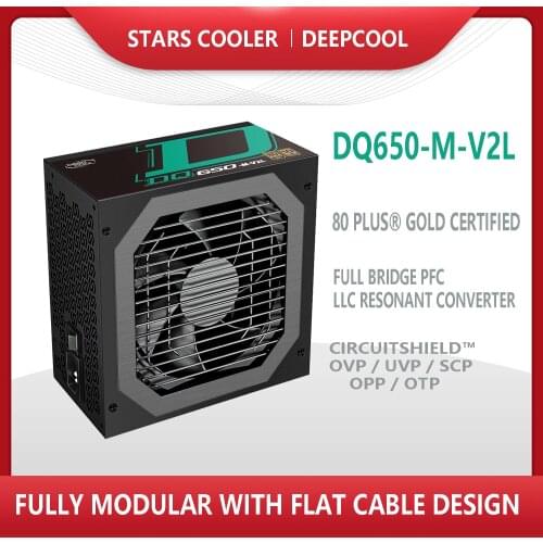 DEEPCOOL DQ650M-V2L 650w/ 80 PLUS GOLD all Japanese capacitors/full modules/PSU PFC active desktop ATX power supply