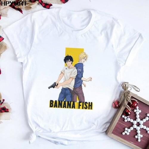 Summer Banana fish print T-shirt ladies short-sleeved womens Tshirt hip-hop womens clothes T shirt Female Harajuku casual Tee