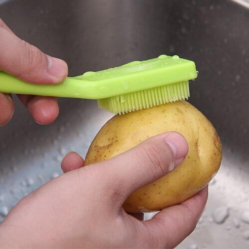 Multi-functional Fruit Vegetable Handle Cleaning Brush Cooking Kitchen Hange Tools Easy Clean Brush Potato Kitchen Home Gadgets