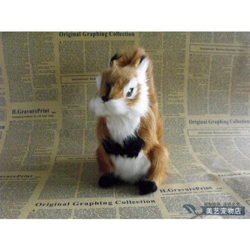 Simulation squirrel 18x10x20cm toy model polyethylene&furs brown squirrel model home decoration props ,model gift d094