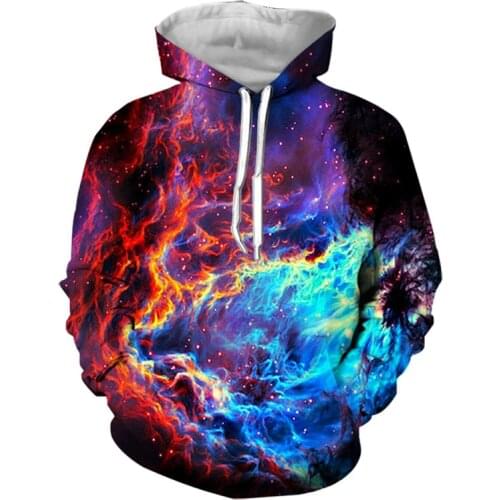 2021 New 3D Printing Style Men Hoodies Fashionable with 3D Planet Print Mens Funny Hoodies Hooded Oversized S-7XL