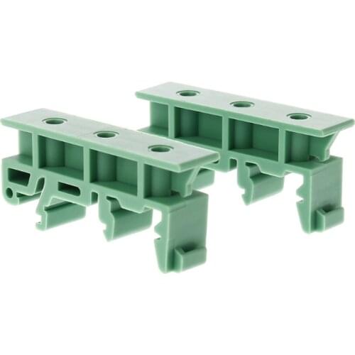 2020 New PCB 35mm DIN Rail Mounting Adapter Circuit Board Bracket Holder Carrier Clips