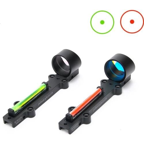 Hunting 1x28 Vomz Lightweight Dot Sight with Red and Green Fiber Fit Shotguns Rib Rail Hunting Shooting