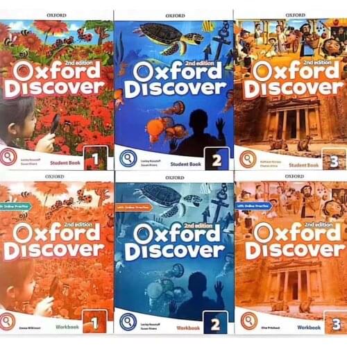 6PCS Oxford Discover 2nd Edition Level 1-3 Student Book + Workbook Young Learners Textbook English Children Age 7-16 Years