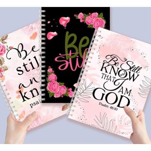 Psalm 46 10 Verse - Be Still and Know That I Am GOD - Spiral Notebook Christian Quote Bible Note Book Wisdom Vibes Faith Words