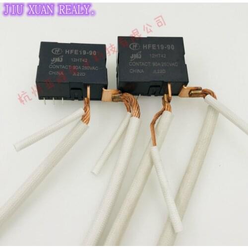 Brand new original Magnetic latching relay HFE19-90-12HT42 A group of normally open double coil magnetic latching 90A 250VAC