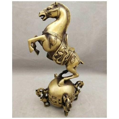Collect China Fengshui Bronze Animal Fine Horse Tread Fly Swallow Statue