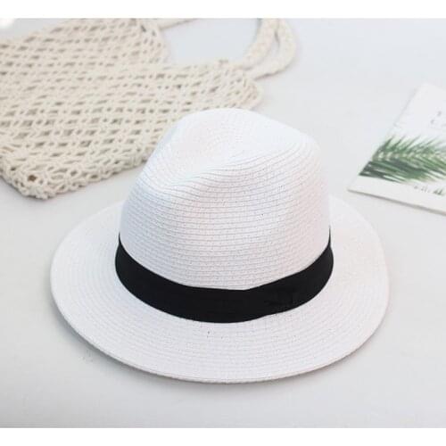 2020 New Summer Straw hat Women Men Beach Hat Sun Hat UV Protection Panama Hat Jazz Hat Fedoras Chapeau