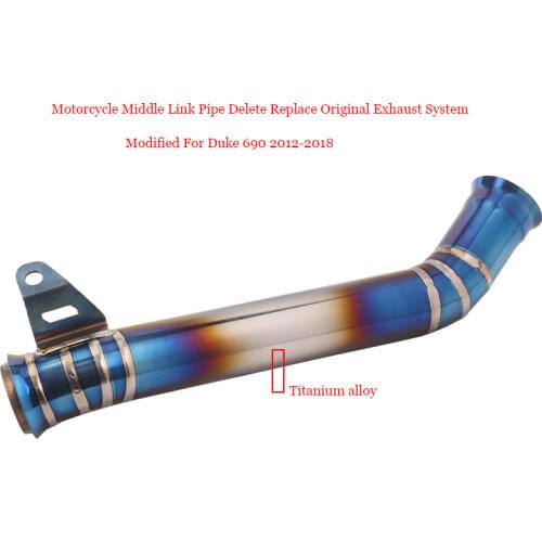 Motorcycle Middle Connecting Pipe Replace of Catalyst Cat Non-destructive installation Silp on for KTM 690 Duke Exhaust System