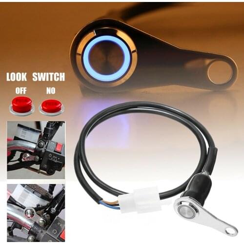 12V LED Motorcycle Light Handlebar Mount Push Button Switch ON-OFF Motorcycle Accessory Car Styling