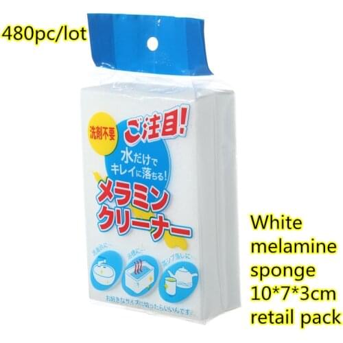 Top faith,White sponge Magic Sponge Eraser Melamine Cleaner,10*7*3cm,multi-functional Cleaning,retail pack 1pc/bag,500pc/lot