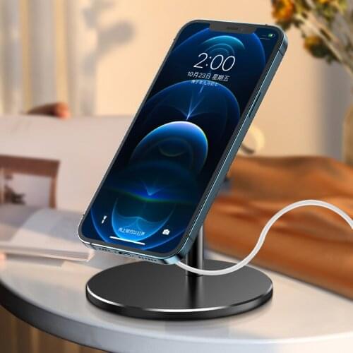 360 Degree Rotating Wireless Holder Magnetic Phone Desktop Fast Charging Mobile Phone Stand For iPhone 12 Mini 12 Pro Max XRvvv