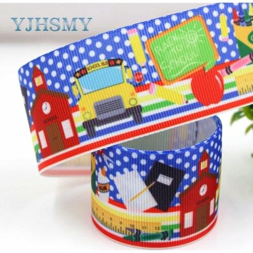 YJHSMY G-18517-233,10 yards,38 mm Cartoon Printed grosgrain ribbons,DIY handmade Hair accessories Material wedding gift wrap