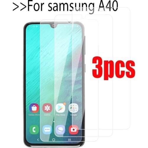 3Pcs glass on Samsun A40 Glass For Samsung Galaxy A40 A 40 Protective Glass On The Galax A 40 A safty glass A405FD 5.9"