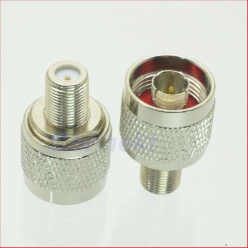 10pcs/lot N male plug to F female jack RF coaxial adapter connector 50ohm brass