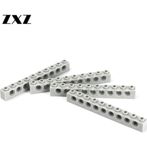 10PCS Technical Brick 1 x 10 with Holes Building Blocks MOC Parts Creative Toys Technical 2730 Mechanical Pieces