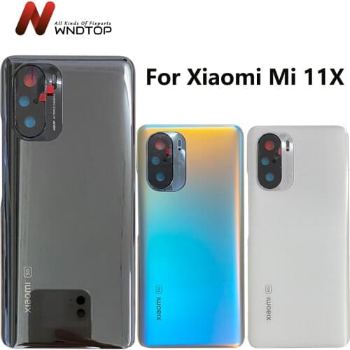 100% Original Back Glass Battery Cover With Lens For Xiaomi Mi 11X Rear Battery Door Housing Case + Adhesive Sticker