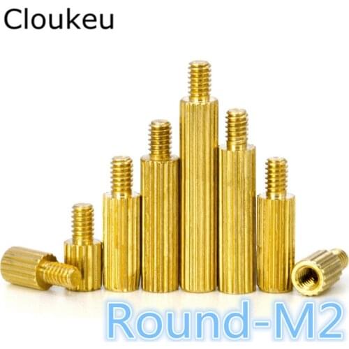 20pcs M2+3 Copper Round Knurled stud Male to Female M2*3/4/5/6/7/8/9/10/11/12/13/14/15/16/17/18/19/20/21/22/23/24/25/27/28/30MM