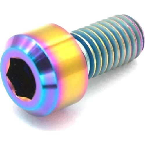 4 PCS M8x15mm Rainbow GR5 Titanium Hex Socket Cap Head Bolts For Motorcycle