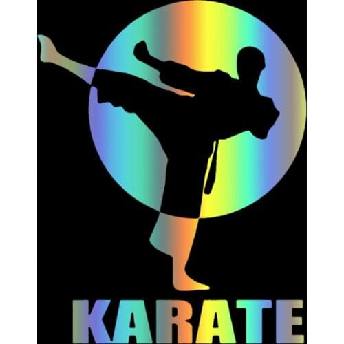 40185# Die-Cut Vinyl Decal KARATE Car Sticker Waterproof Auto Decors on Bumper Rear Window