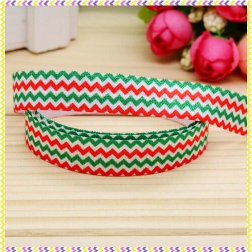 5/8'' Free shipping Fold Elastic FOE christmas printed headband headwear hair band diy decoration wholesale OEM B1203