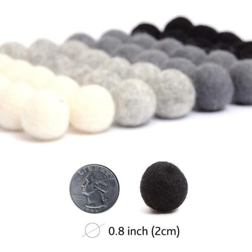 50pcs Wool Felt Balls Handmade Felt Monochrome Bulk Vesicles Are Suitable For Felt And Garlands New