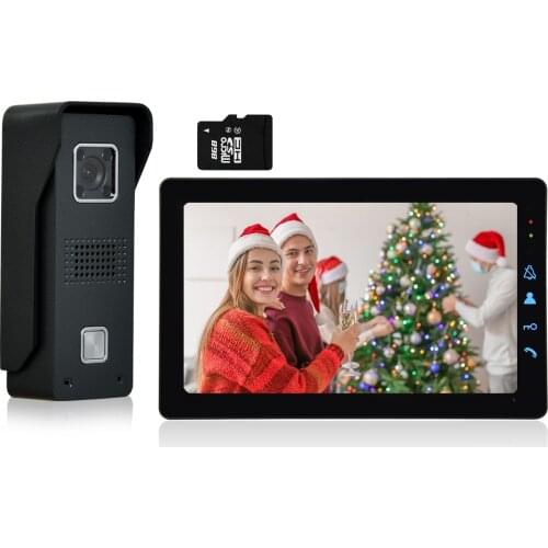 9 Inch Video Door Phone Intercom System, Alloy Camera, Video Record, Video Doorbell for Villa House Office Apartment Condo