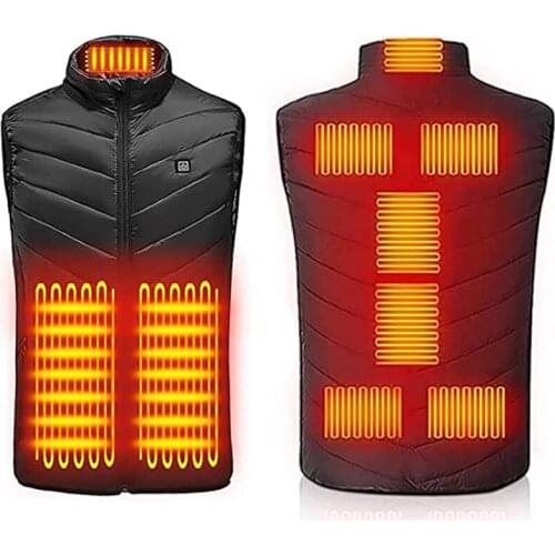 9 Places Men Autumn Winter Smart Usb Electric Heating Vest Thermal Clothing Women Outdoor Sleeveless Warm Jacket Fishing Hunting