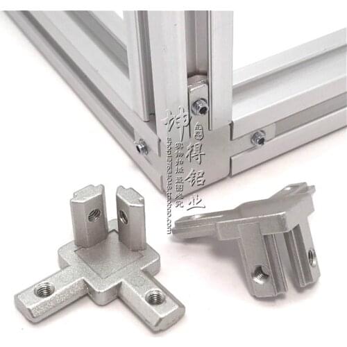 4PCS 2020 3030 4040 Aluminum Profile Three-Dimensional Right-Angled End Corner Connectors Bracket Match with Screws