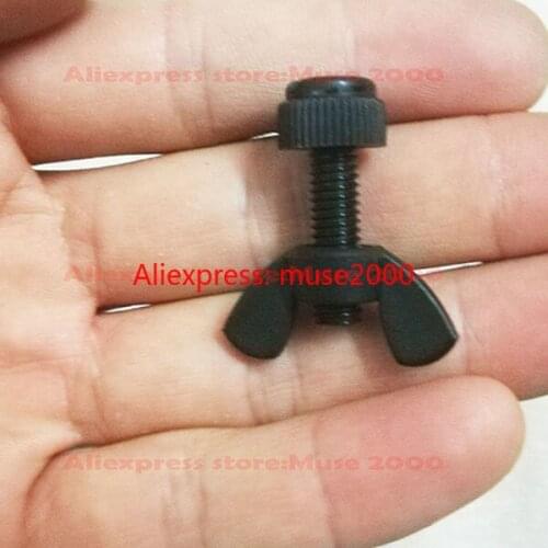 Black M5x6 8 10 12 14 16 20 25 30mm Bolt wing nut set plastic Nylon thumb screw knurled bolt slotted adjusting handle fastener