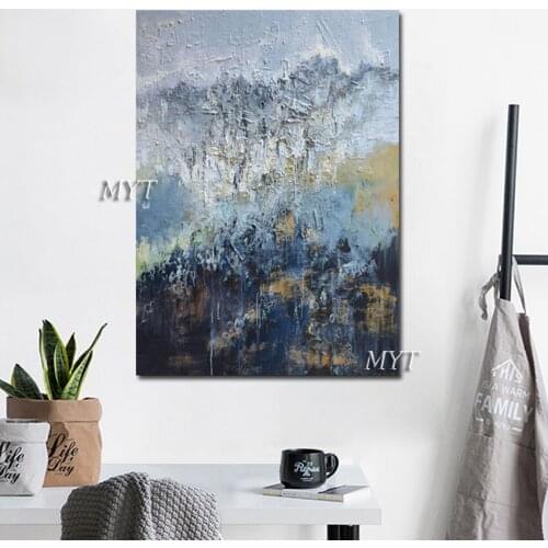 Pure Hand Painted Heavy Textured Thick Acrylic Canvas Art Paintings No Frame Wall Hangings Oil Painting For Hotel Decoration