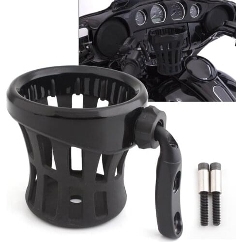 Motorcycle Handlebar Mounted Drink Cup Driver Drink cup Holder For Harley Road King Electra Glide Sportster Dyna Softail 1996-UP