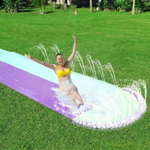 480x140cm Children Double Surf Water Slide Outdoor Garden Racing Lawn Water Slide Spray Summer Water Games Toy toboggan aquatiqu
