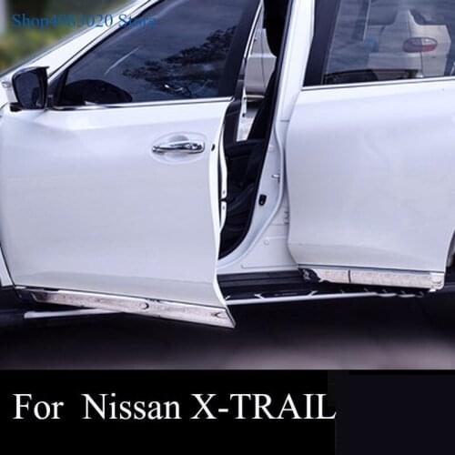For Nissan X-Trail X Trial Rogue T32 2014 2015 2016 2017 Stainless Stee Side Door Body Protection Molding Trim Cover Car Styling