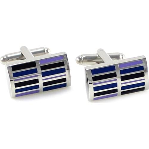 Classic Double Sides Curved Multi Color Stripes Cuff Links Fathers Day Dad Birthday Gift Cuff Links Wedding Cufflinks