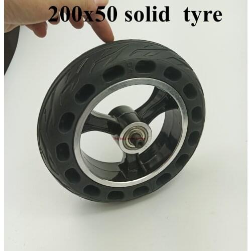 200x50 Tubeless Solid Wheel TyreScooter Electric for Gas &Electric Scooter Pocket Bike 8Inch Explosion-proof Solid Tire