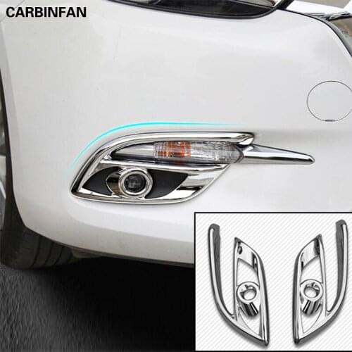 ABS Chrome Styling Front Fog Light Lamp Cover Trims Decoration Accessories 2Pcs/Set For Mazda 3 M3 Axela 2017 Sedan Hatchback